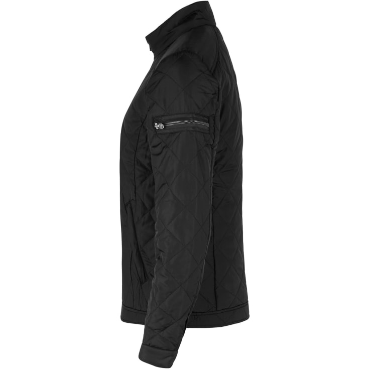 ID Quilted damejakke, Sort, L