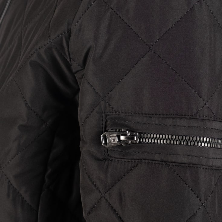 ID Quilted damejakke, Sort, L