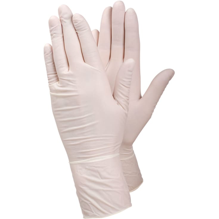 Tegera 833 engangshandsker/latexhandsker pudderfri 100 stk., Hvid, 10