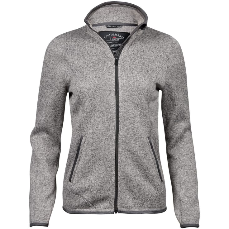 Tee Jays Aspen dame fleecejakke, Grå Melange, 2XL