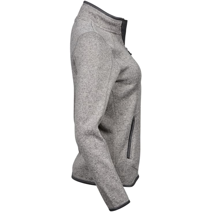 Tee Jays Aspen dame fleecejakke, Grå Melange, 2XL