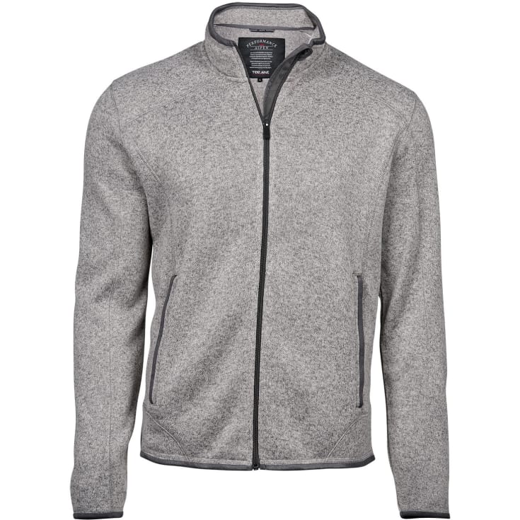 Tee Jays Aspen fleecejakke, Grå Melange, 2XL