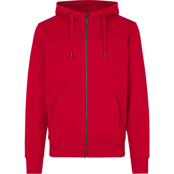ID Core hættetrøje med lynlås, Rød, XL