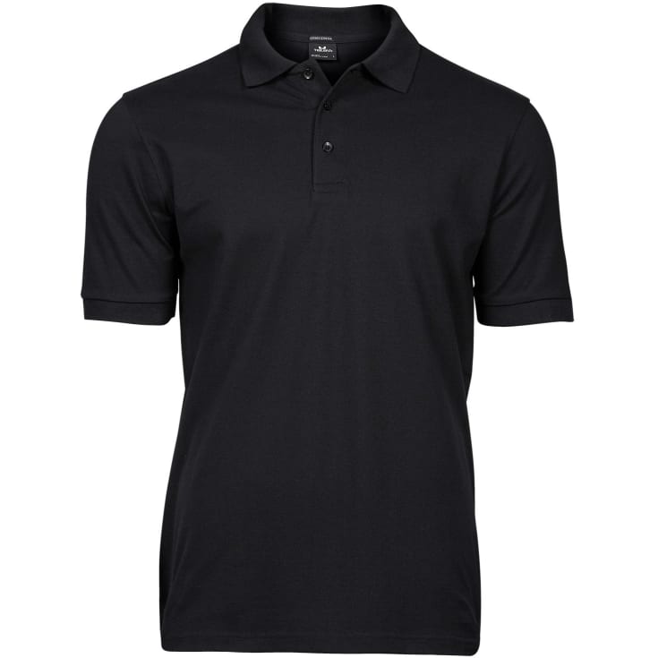 Tee Jays Luxury stretch polo T-shirt, Sort, 2XL