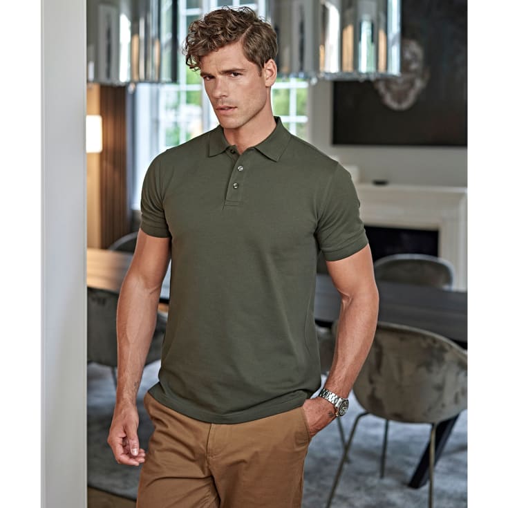 Tee Jays Luxury stretch polo T-shirt, Deep Green, XL