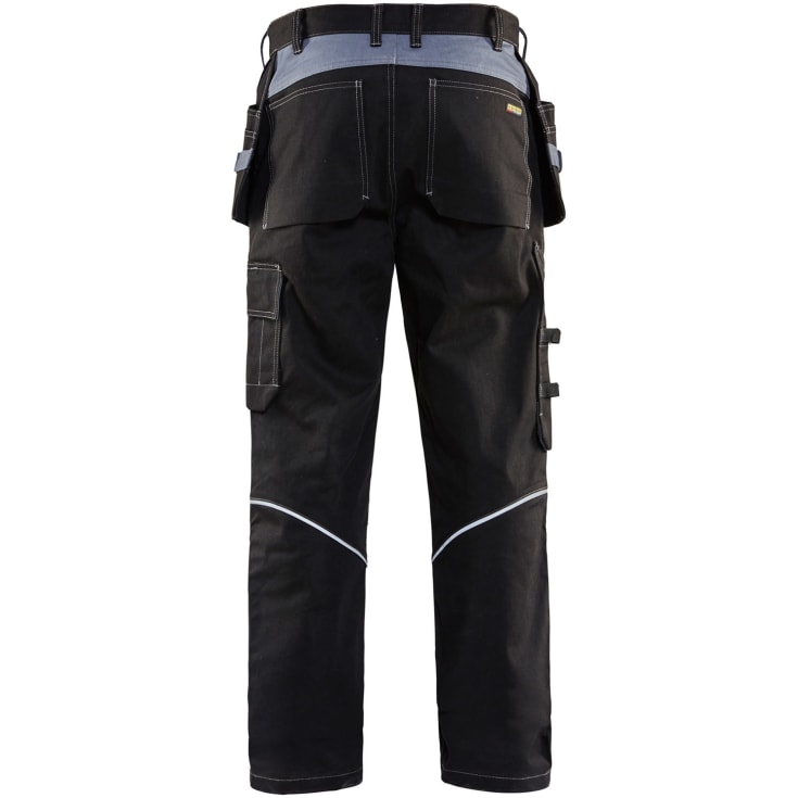 Blåkläder Workwear flammehemmende håndverkerbukser, sort/grå, str. D124