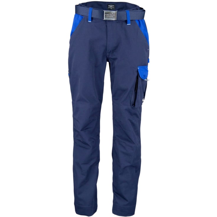 Kramp Original arbejdsbukser med bælte, Marine/Kongeblå, 3XL