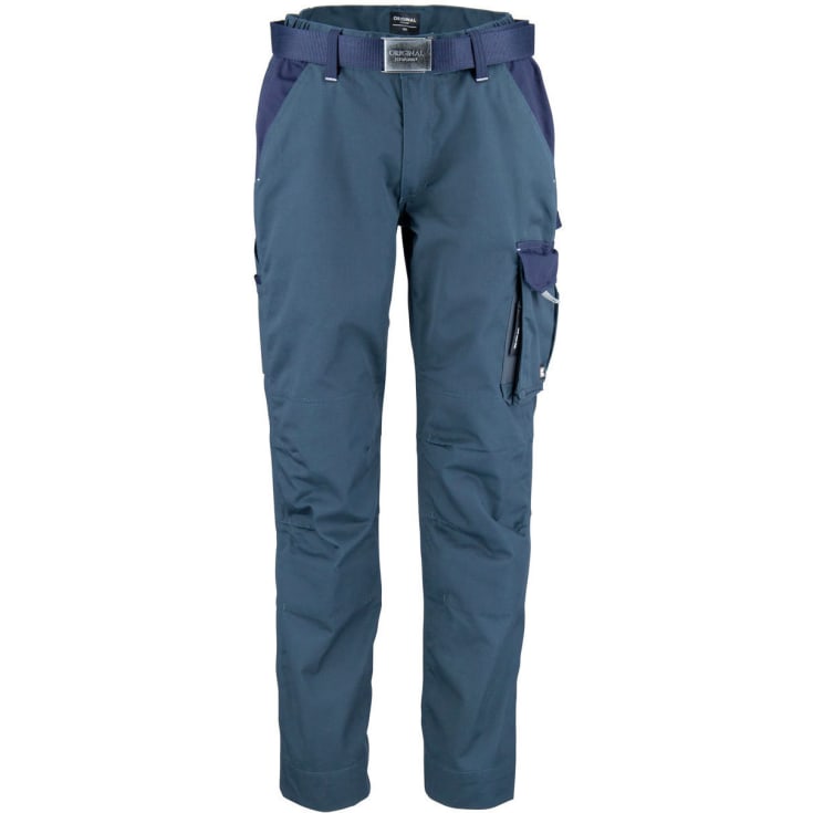 Kramp Original arbejdsbukser med bælte, Grøn/Marine, 2XS