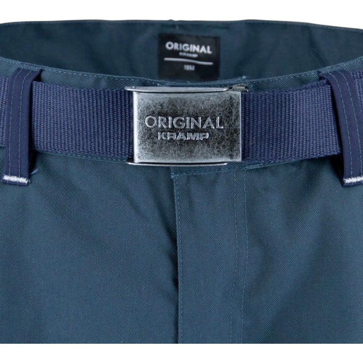 Kramp Original arbejdsbukser med bælte, Grøn/Marine, 2XS