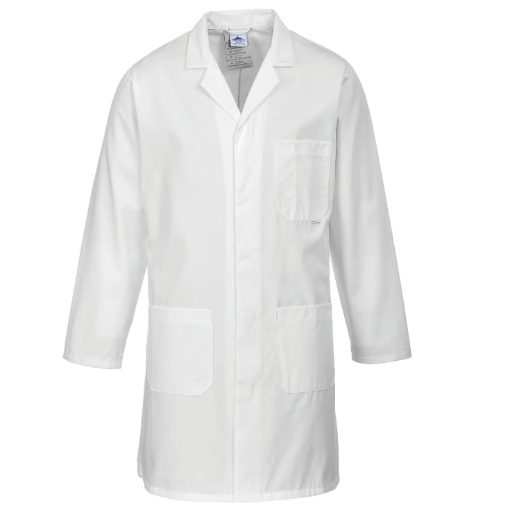 Portwest standard arbetsrock, vit, st L