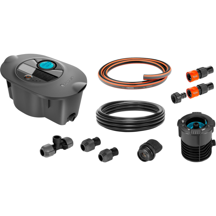 Gardena Aquaprecise komplett sett, solcelledrevet vanningssystem