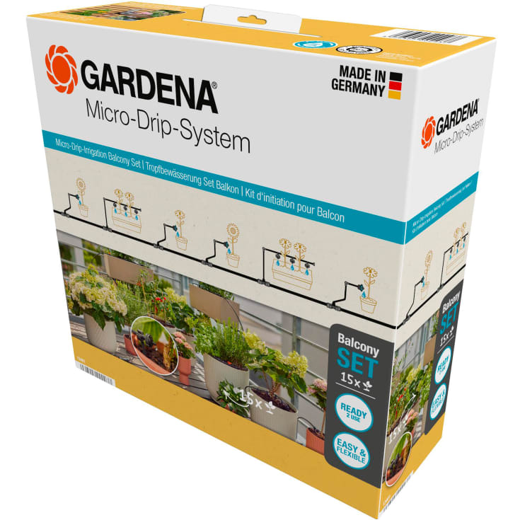 3 stk Gardena micro-drip grøntsags-/blomsterbedssæt 60 m2