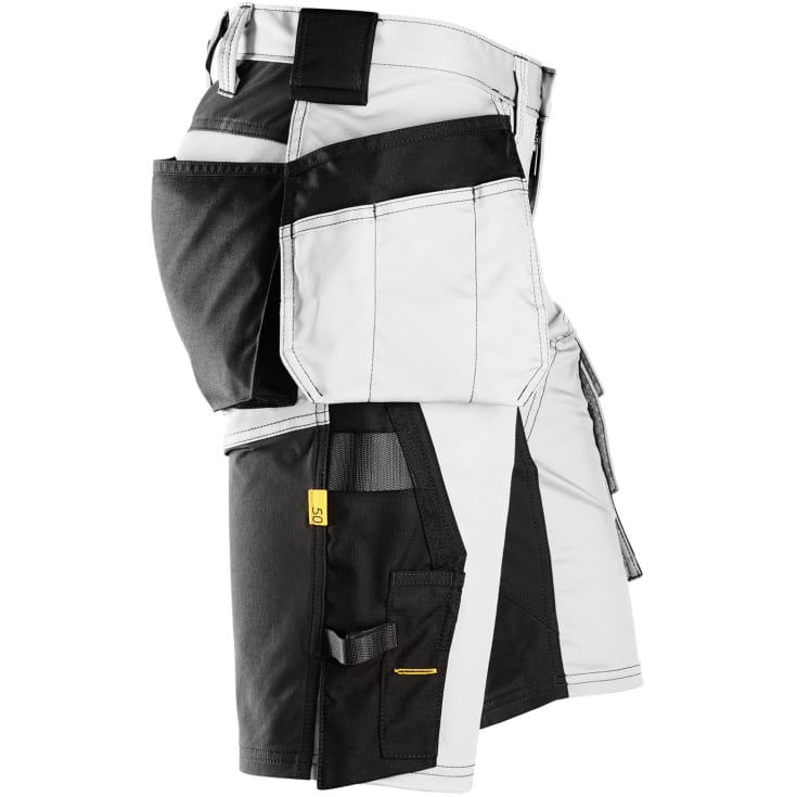 Snickers AllroundWork håndværkershorts 6141, Hvid/Sort, 54
