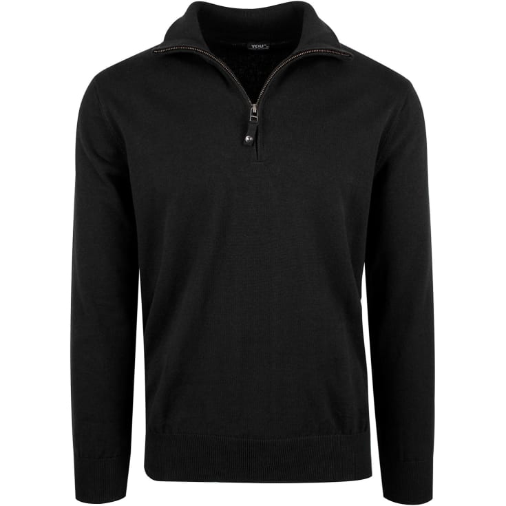YOU Michigan striktrøje med lynlås, Sort, XL