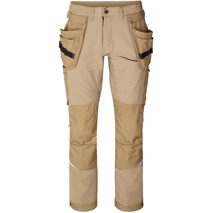 Kansas Evolve arbeidsbukse med 4-veis stretch, khaki, str. C56