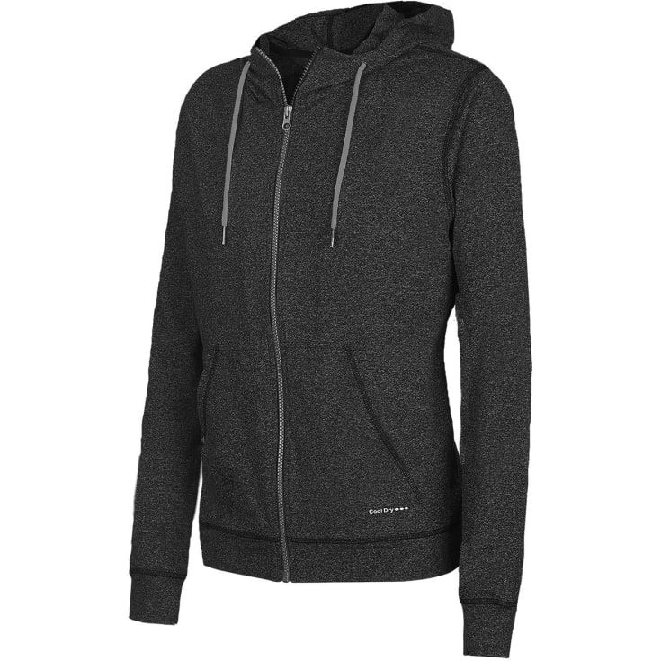 Pitch Stone Cooldry hoodie til børn, Dark black melange, 6