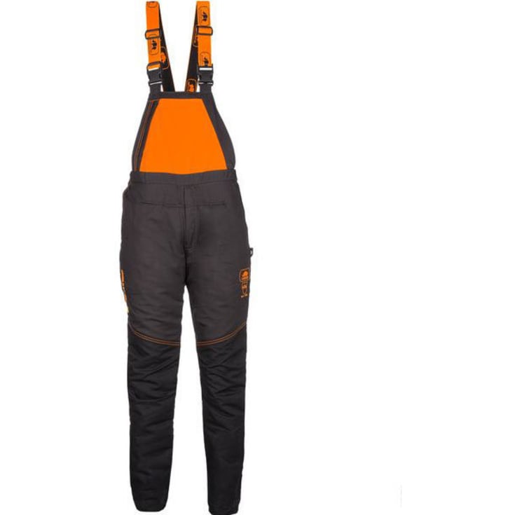 BasePro sagbeskyttelsesbukse, koksgrå/hi-vis oransje, str. 4XL