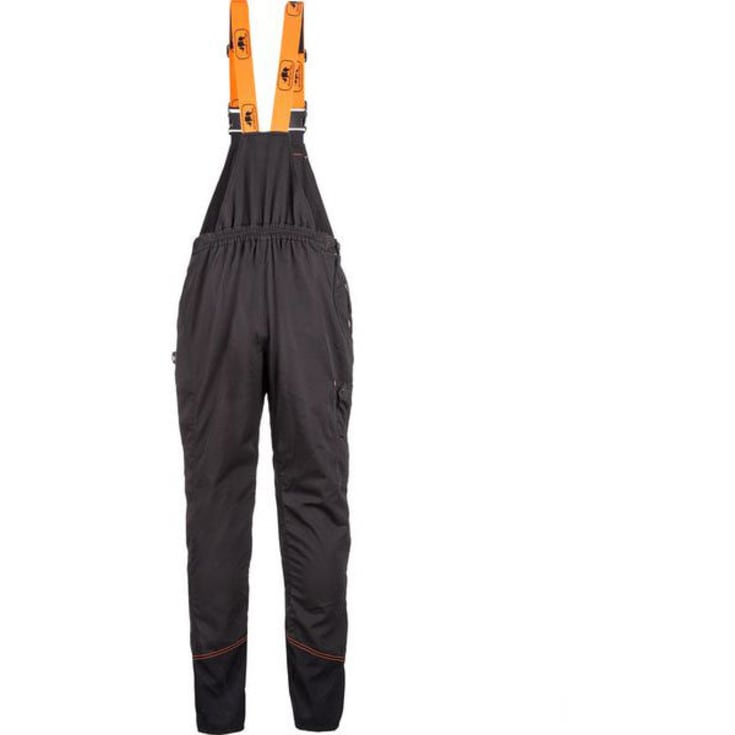 BasePro sagbeskyttelsesbukse, koksgrå/hi-vis oransje, str. 4XL