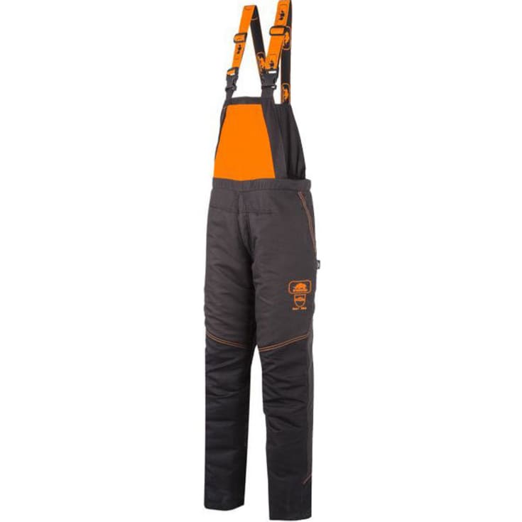 BasePro sagbeskyttelsesbukse, koksgrå/hi-vis oransje, str. 4XL