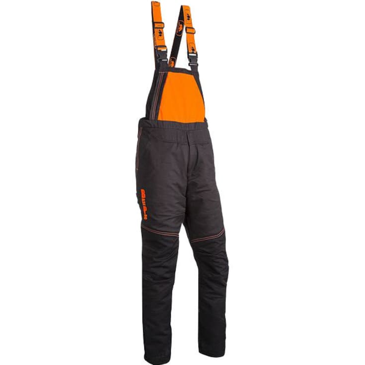 BasePro sagbeskyttelsesbukse, koksgrå/hi-vis oransje, str. 4XL