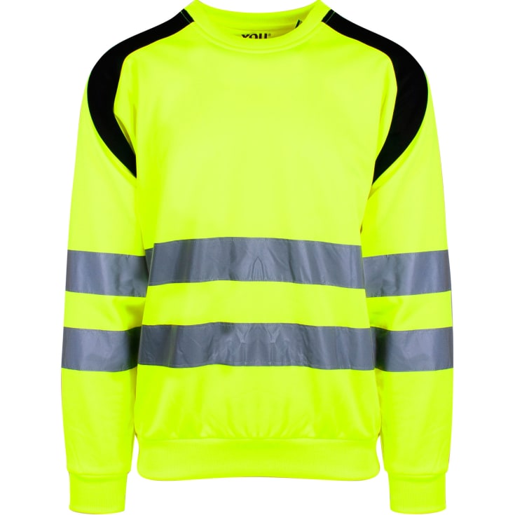 YOU Århus collegegenser, hi-vis gul, str. 2XL