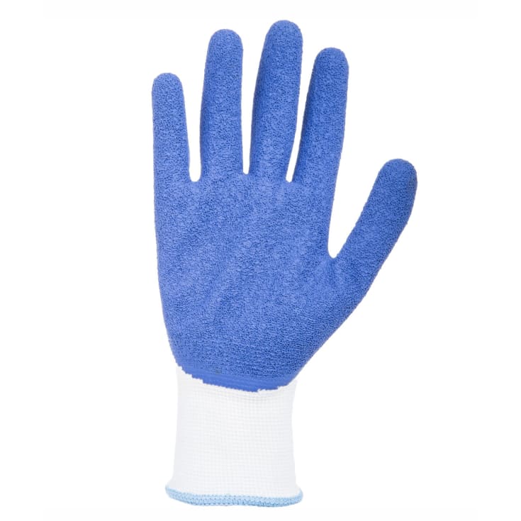 Kramp havehandsker i latex dyppet polyester, Hvid, 10/XL