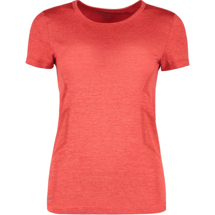 GEYSER Seamless dame T-shirt, Rød Melange, 2XL