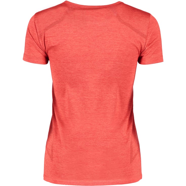 GEYSER Seamless dame T-shirt, Rød Melange, 2XL