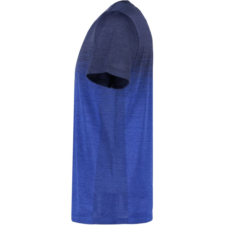 GEYSER seamless stribet T-shirt, Navy melange, XS