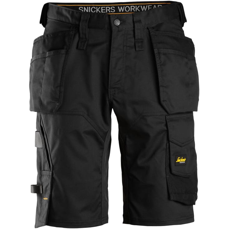Snickers 6151 AllroundWork håndværkershorts med stretch, sort, str. 62