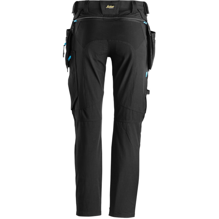 Snickers LiteWork håndværkerbukser 6208 full stretch, Sort, 146