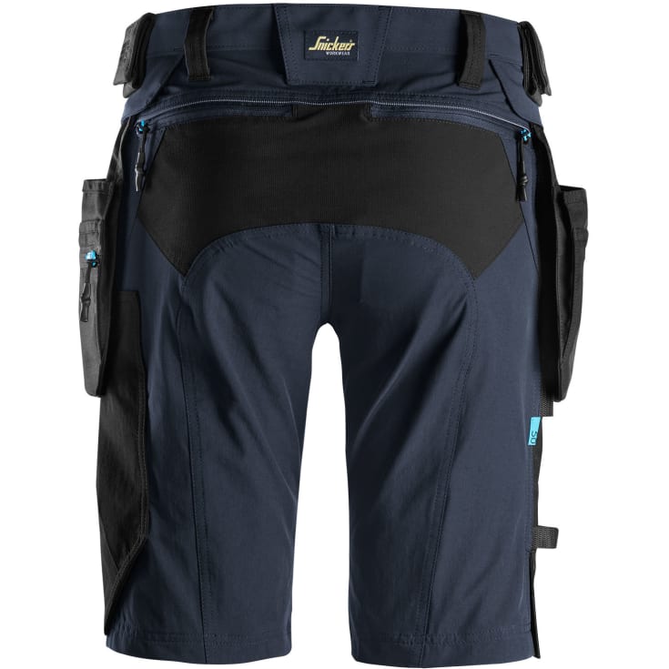 Snickers LiteWork håndværkershorts 6108 full stretch, Navy/Sort, 46
