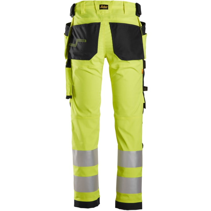 Snickers AllroundWork håndværkerbukser 6243, Hi-vis Gul/Sort, 48