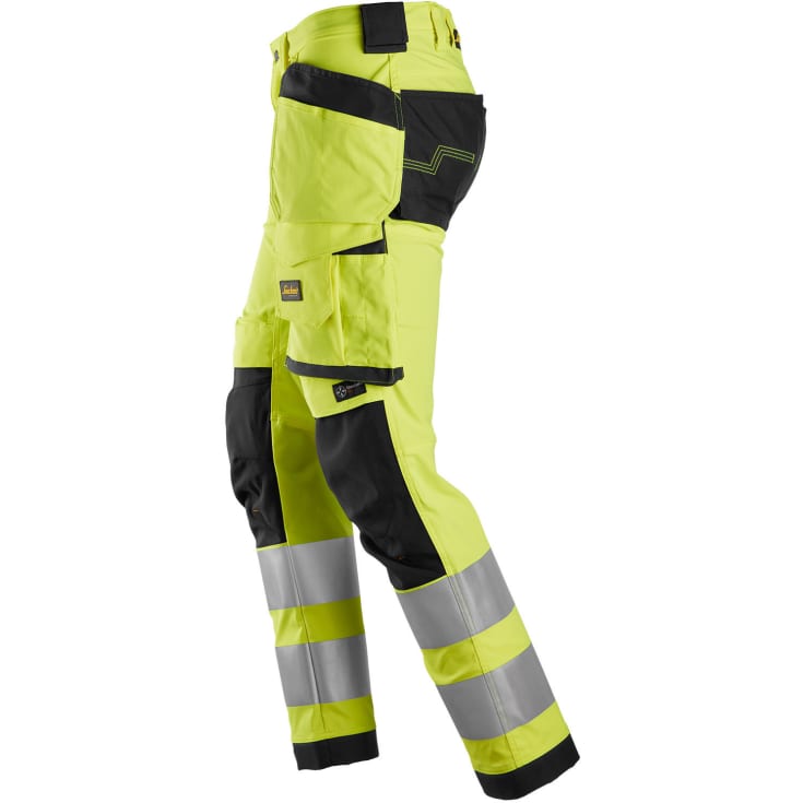 Snickers AllroundWork håndværkerbukser 6243, Hi-vis Gul/Sort, 48