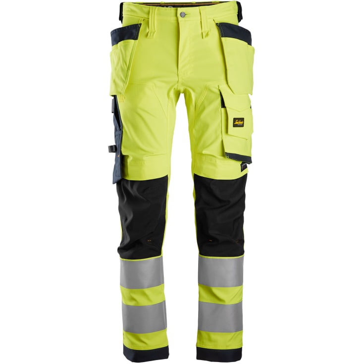 Snickers AllroundWork håndværkerbukser 6243, Hi-Vis Gul/Navy, 112