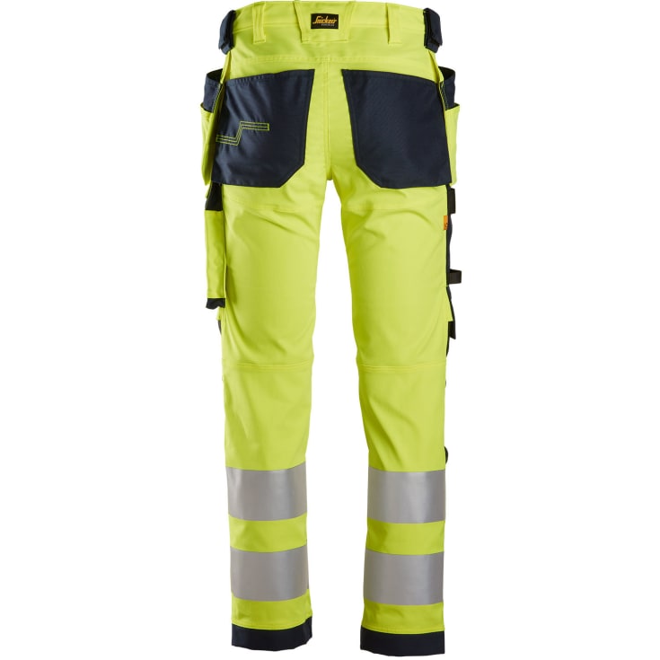 Snickers AllroundWork håndværkerbukser 6243, Hi-Vis Gul/Navy, 112