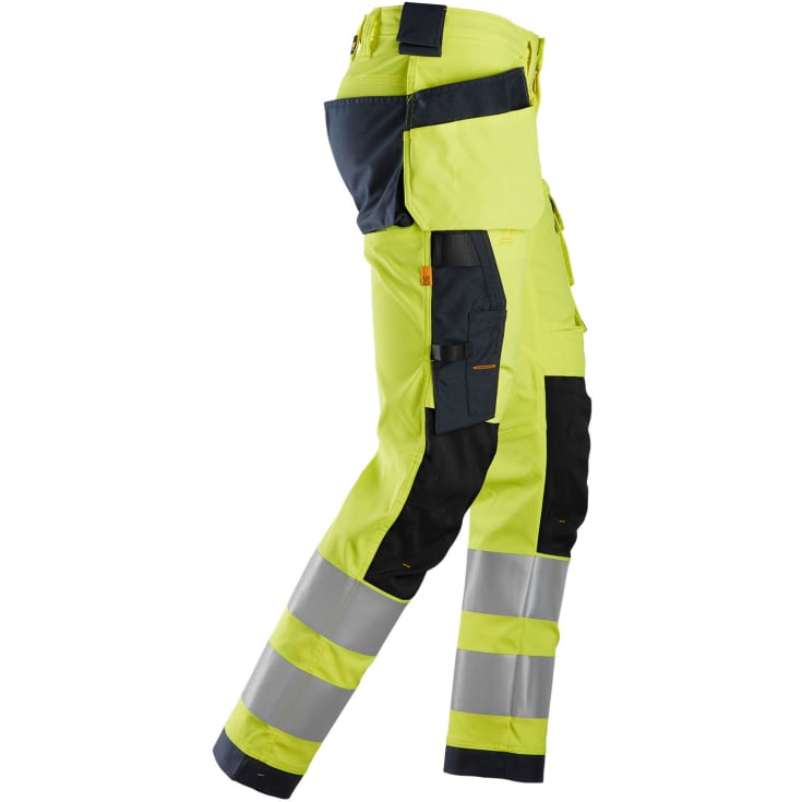 Snickers AllroundWork håndværkerbukser 6243, Hi-Vis Gul/Navy, 112
