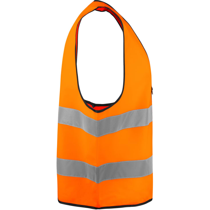 ProJob refleksvest 6709, Hi-Vis Orange/Sort, ONESIZE