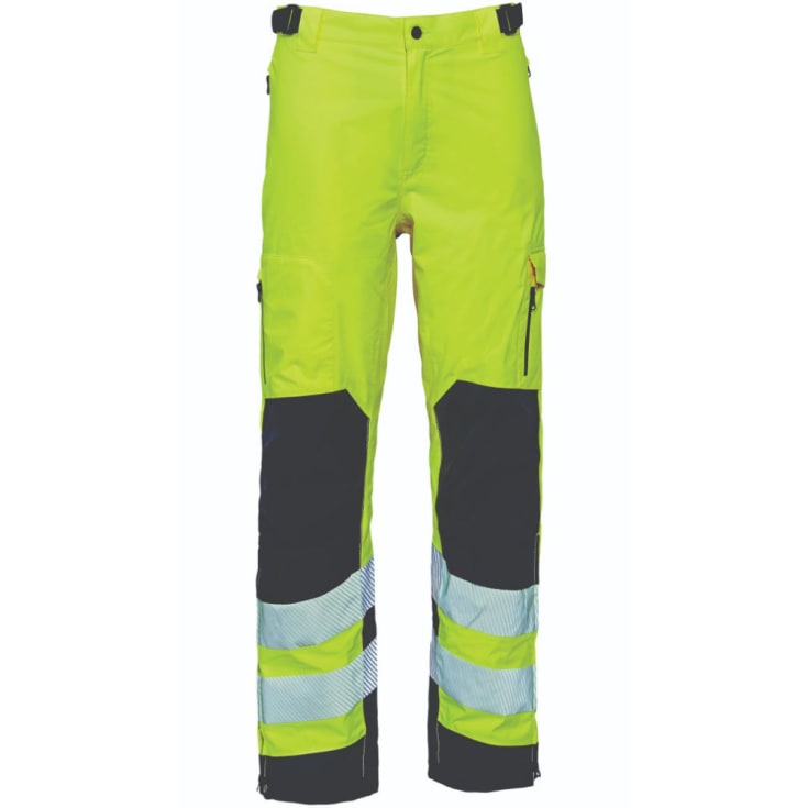 ELKA Visible Xtreme stretch arbejdsbukser, Hi-vis Gul/Sort, 4XL