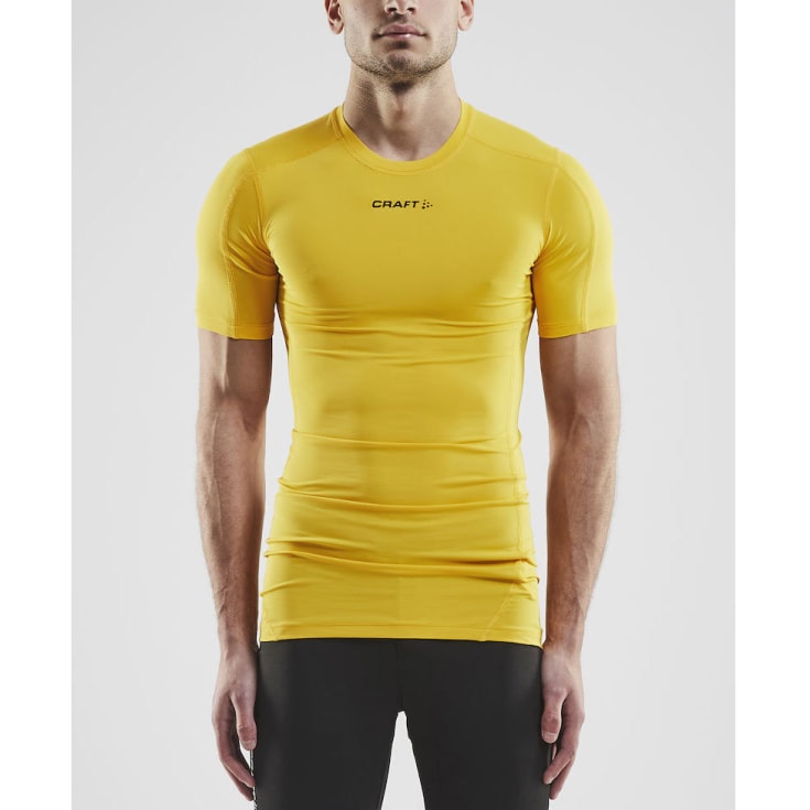 Craft Pro Control kompressions T-shirt, Sweden yellow, L