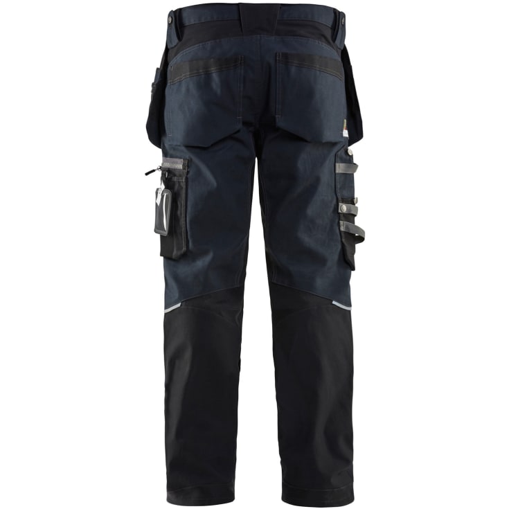 Blåkläder 1599 arbetsbyxor med 4-vägs stretch, marinblå/svart, st C46