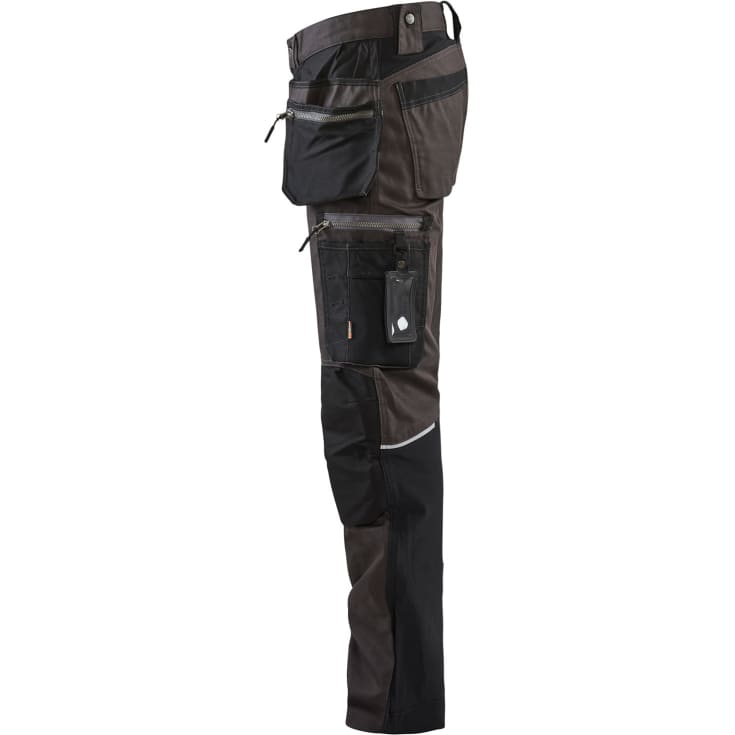 Blåkläder Workwear 1599 arbetsbyxor med 4-vägs stretch, mörkgrå/svart, st C146