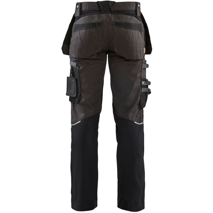 Blåkläder Workwear 1599 arbetsbyxor med 4-vägs stretch, mörkgrå/svart, st C146