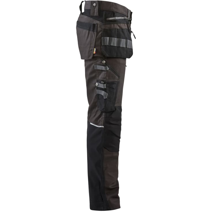 Blåkläder Workwear 1599 arbetsbyxor med 4-vägs stretch, mörkgrå/svart, st C146