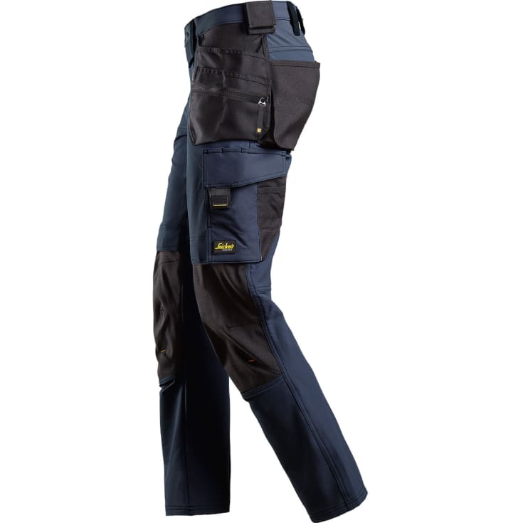 Snickers AllroundWork håndværkerbukser 6271 full stretch, Marine/Sort, 58