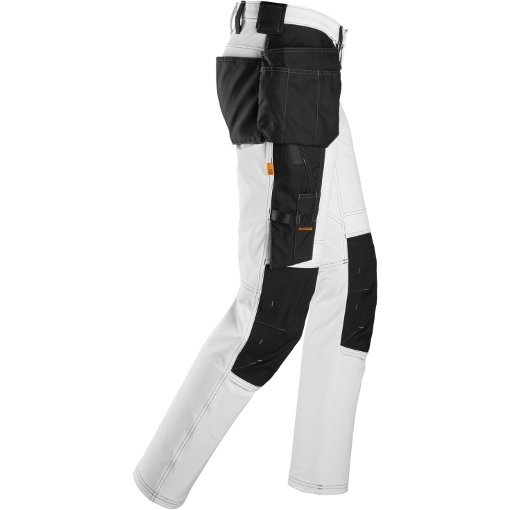 Snickers 6271 AllroundWork arbetsbyxor med stretch, vit/svart, st 196