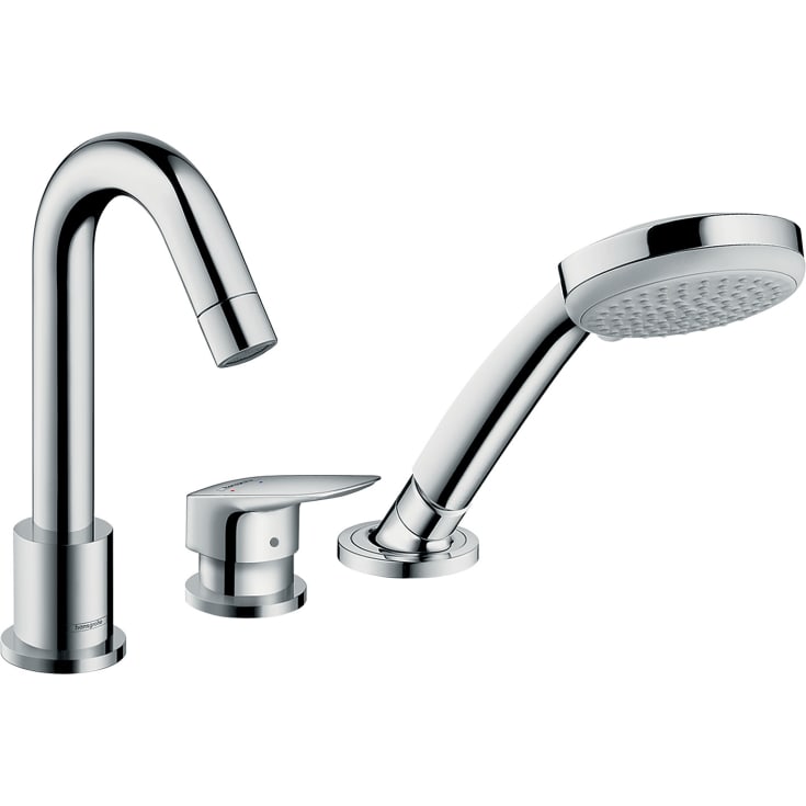Hansgrohe Logis badekararmatur med dusjsett, krom