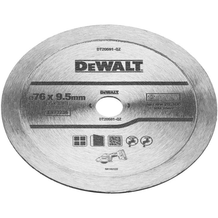 DeWalt diamantskæreskive, til fliser, Ø76/10 mm