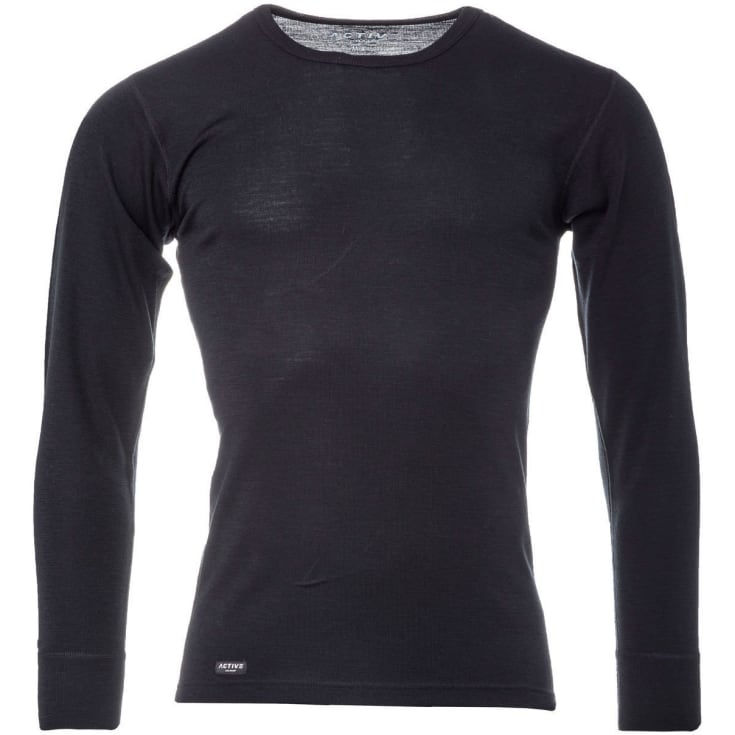 Kramp Active termoundertrøje med merinould, Sort, 3XL