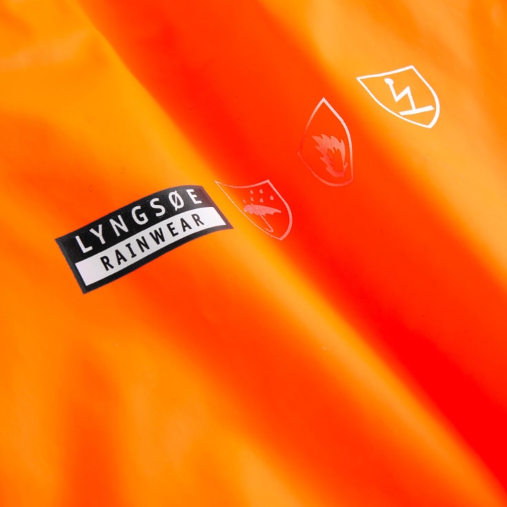 Lyngsøe PU regnoveralls, Hi-vis Orange, M